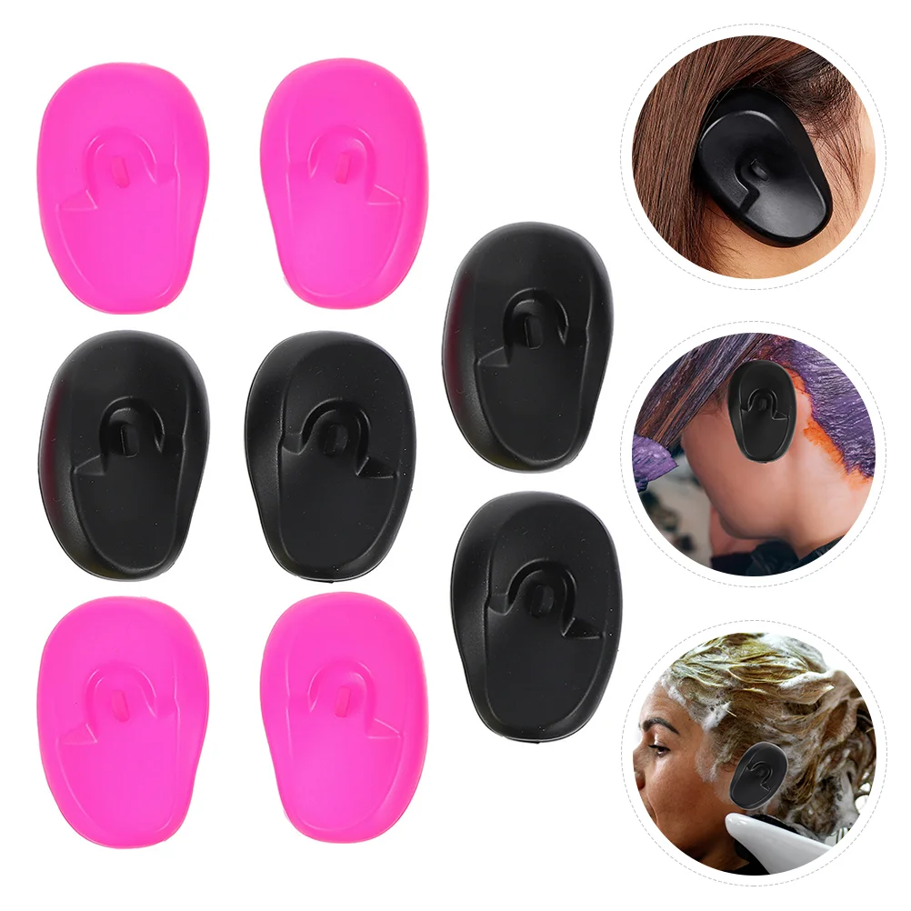 

8 Pcs Waterproof Ear Covers Hair Coloring Protector Shower Cap Hairdressing Dyeing Travel