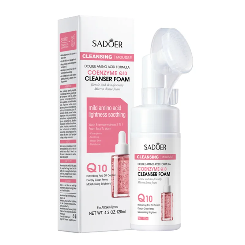 

Collagen Q10 Vitamin C Facial Cleansing Mossee Face Wash Foam Moisturizing Facial Cleanser Brightening Facial Skin Care Products