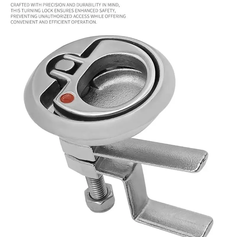 Marine Hardware Boat Handle Flush Mount 316 Stainless Steel Hatch Latch Turning Lock