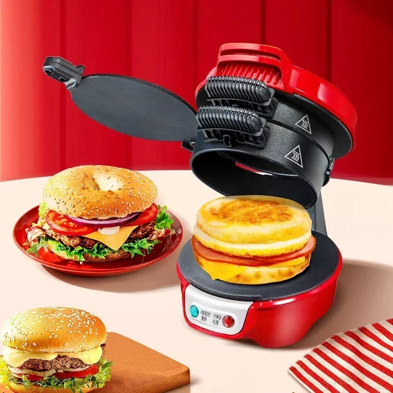 

For American Hamster Burger Machine Home Breakfast Machine Multi functional Light Food Machine Bread Sandwich