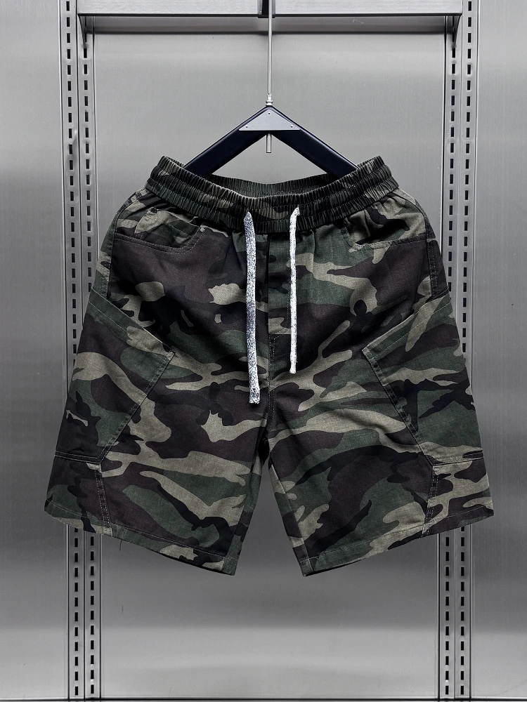 

Летние тонкие американские камуфляжные повседневные рабочие шорты для мужчин, модные свободные спортивные брюки в уличном стиле, трендовые
