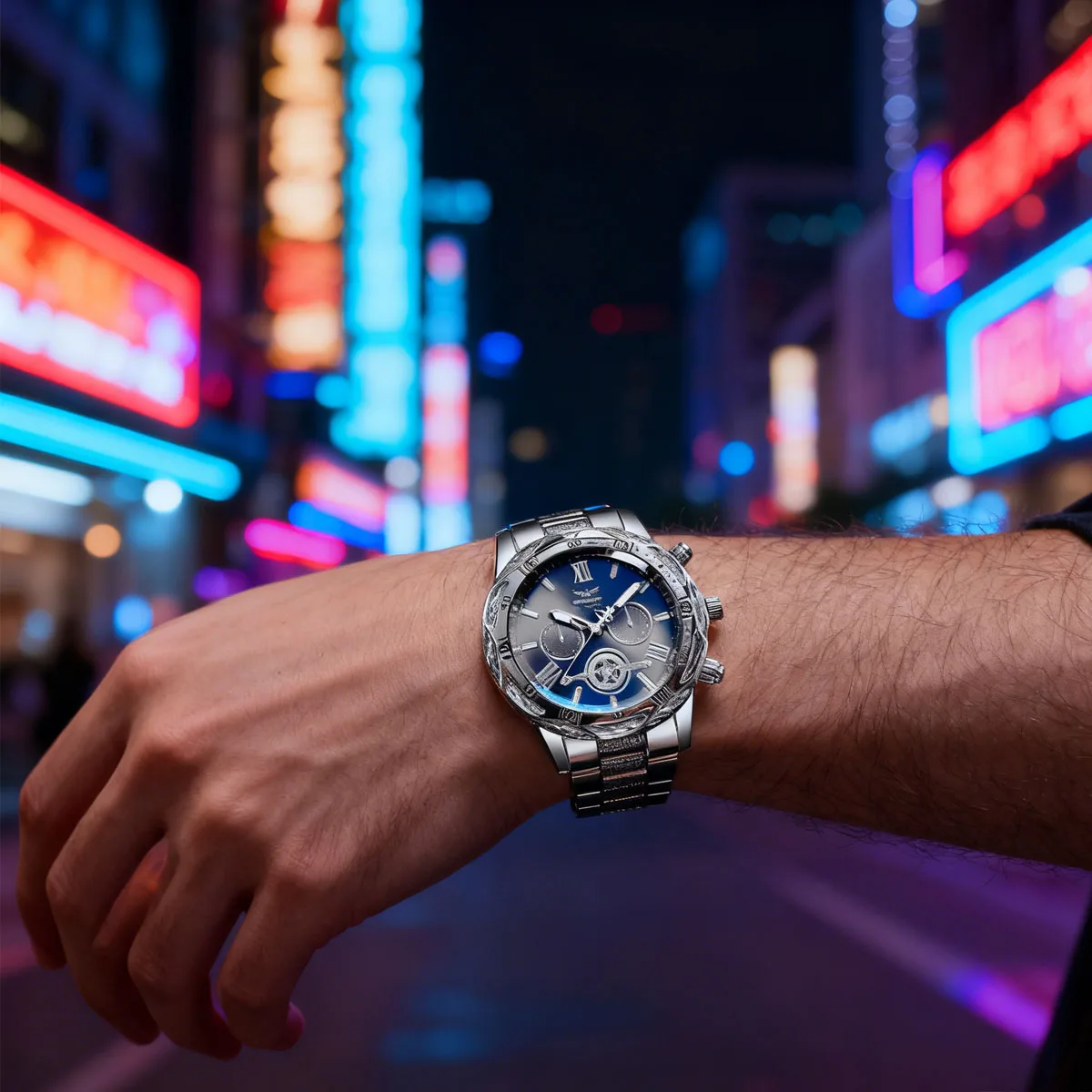 

1 шт.-Мужские деловые часы, модный набор мужских кварцевых часов с ремешком из нержавеющей стали