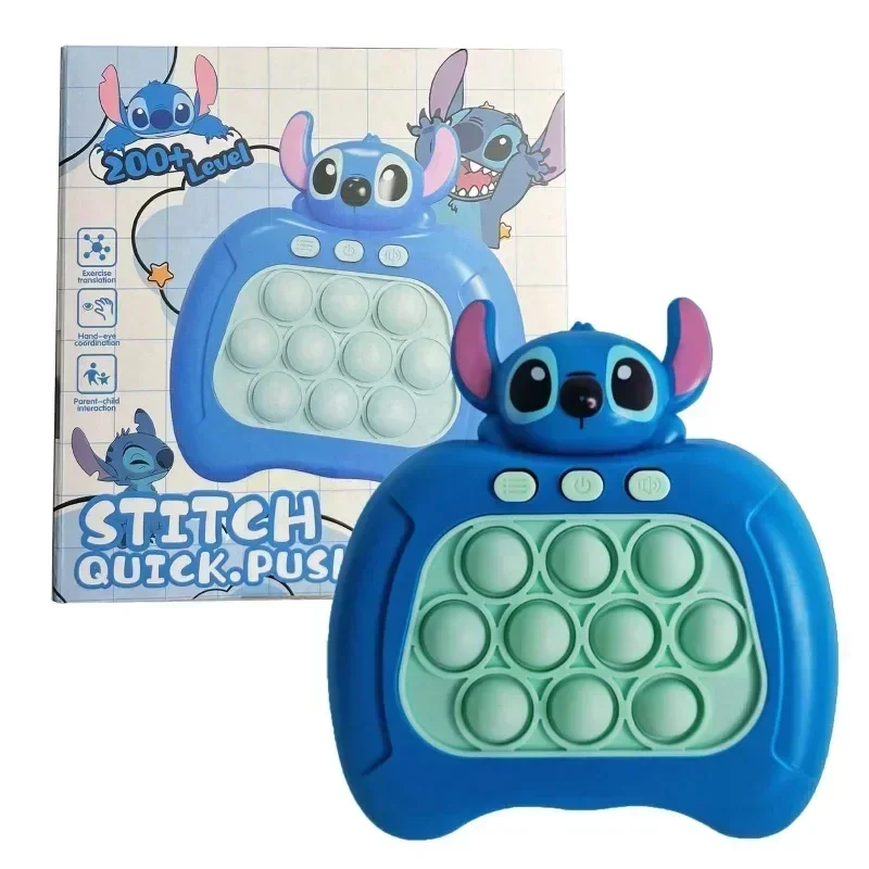 Stitch Push Game Disney Whack-a-mole Stress Relief Toy Anime Stich Children\'s Educational Game Mini Mole Machine Gifts for Kids