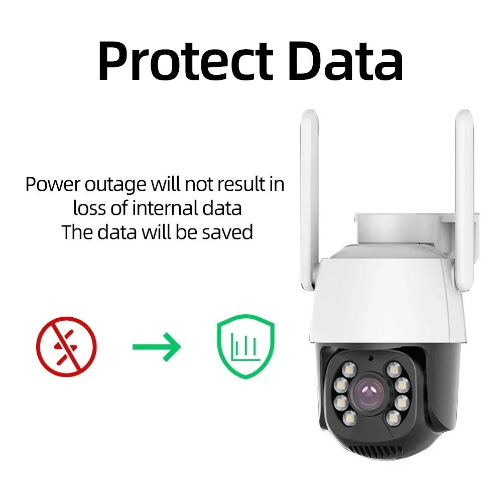 كاميرا HD 4G WiFi IP 360 °   كاميرا مراقبة أمنية مضادة للسرقة للتتبع التلقائي في اتجاهين