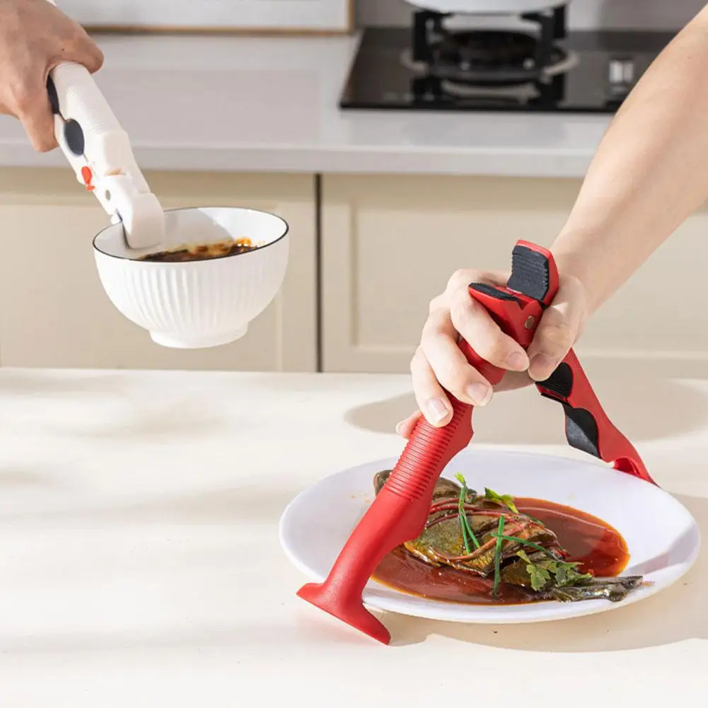 3 في 1 حامل سيليكون عدم الانزلاق مكافحة السمط كليب القابض متعددة الوظائف وعاء المطبخ كليب وعاء كليب أدوات المطبخ دائم #4