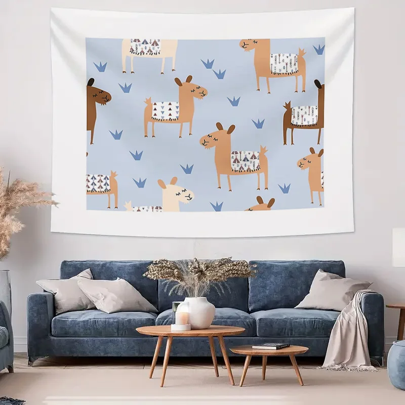 Boho Wall Tapestry Aesthetic Room Decor Nature Mountain Landscape Tapestry Hippie Wall Hanging Dorm Room Decor Vintage Wall Art - view 4