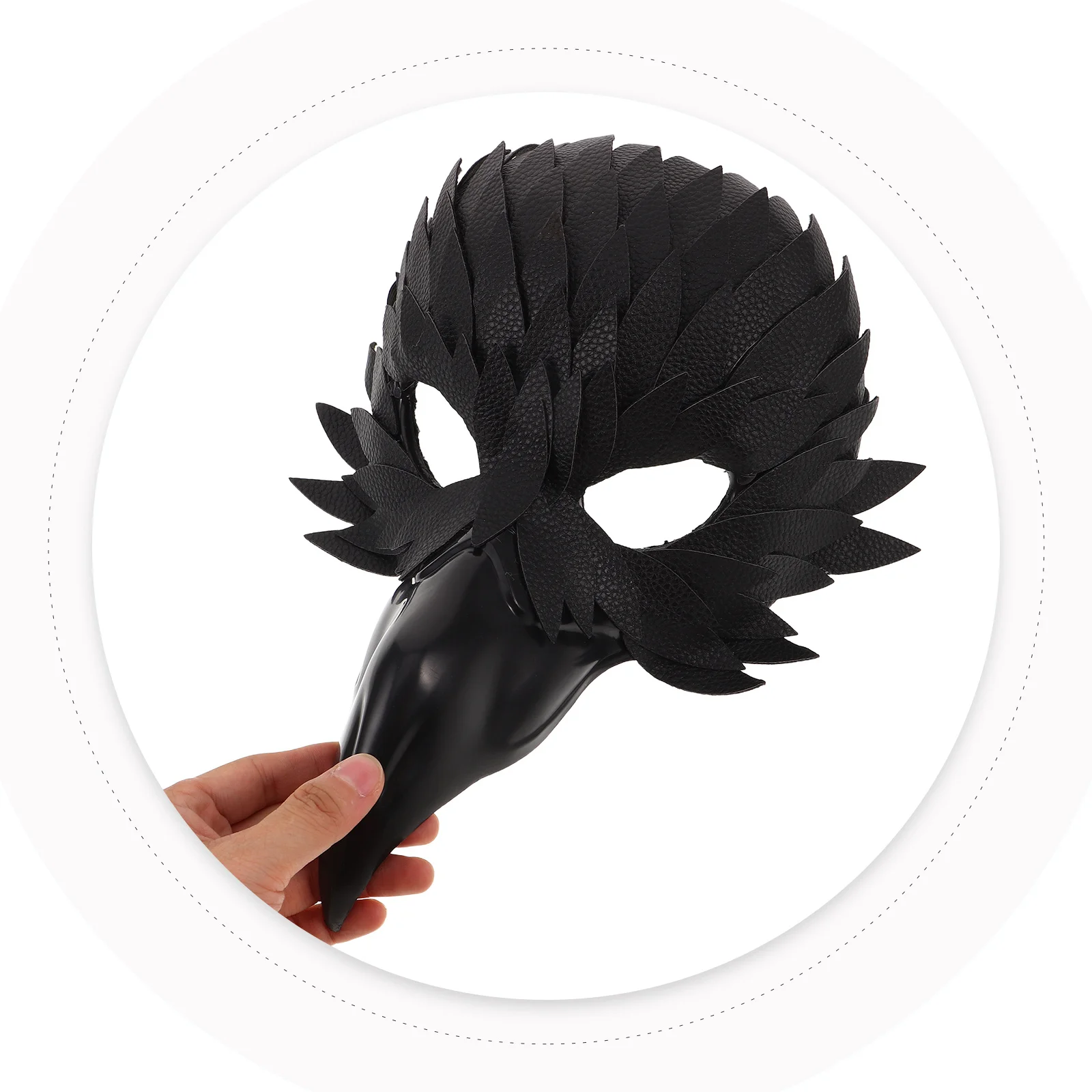 

Owl Plume Mask Half Face Design - Premium Animal Masquerade Mask for Adults - Halloween Cosplay Party Festival Bird Theme