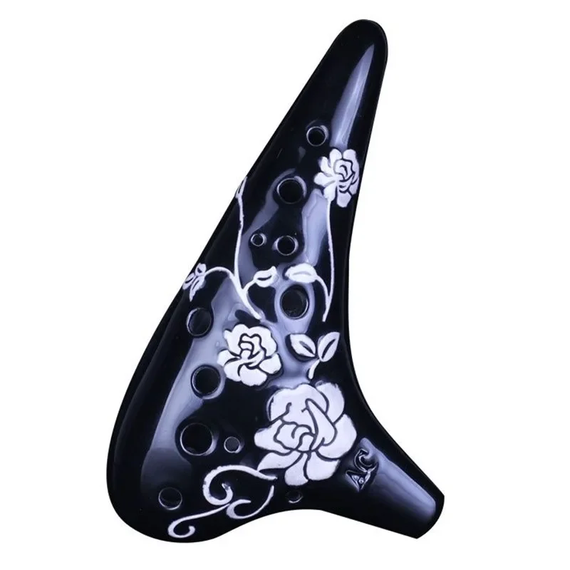 Cute Ocarina 12 Hole Alto C Tone Professional Ocarina Luxury Beginner Tuning Player Relief Sculpture Orff Music Instruments