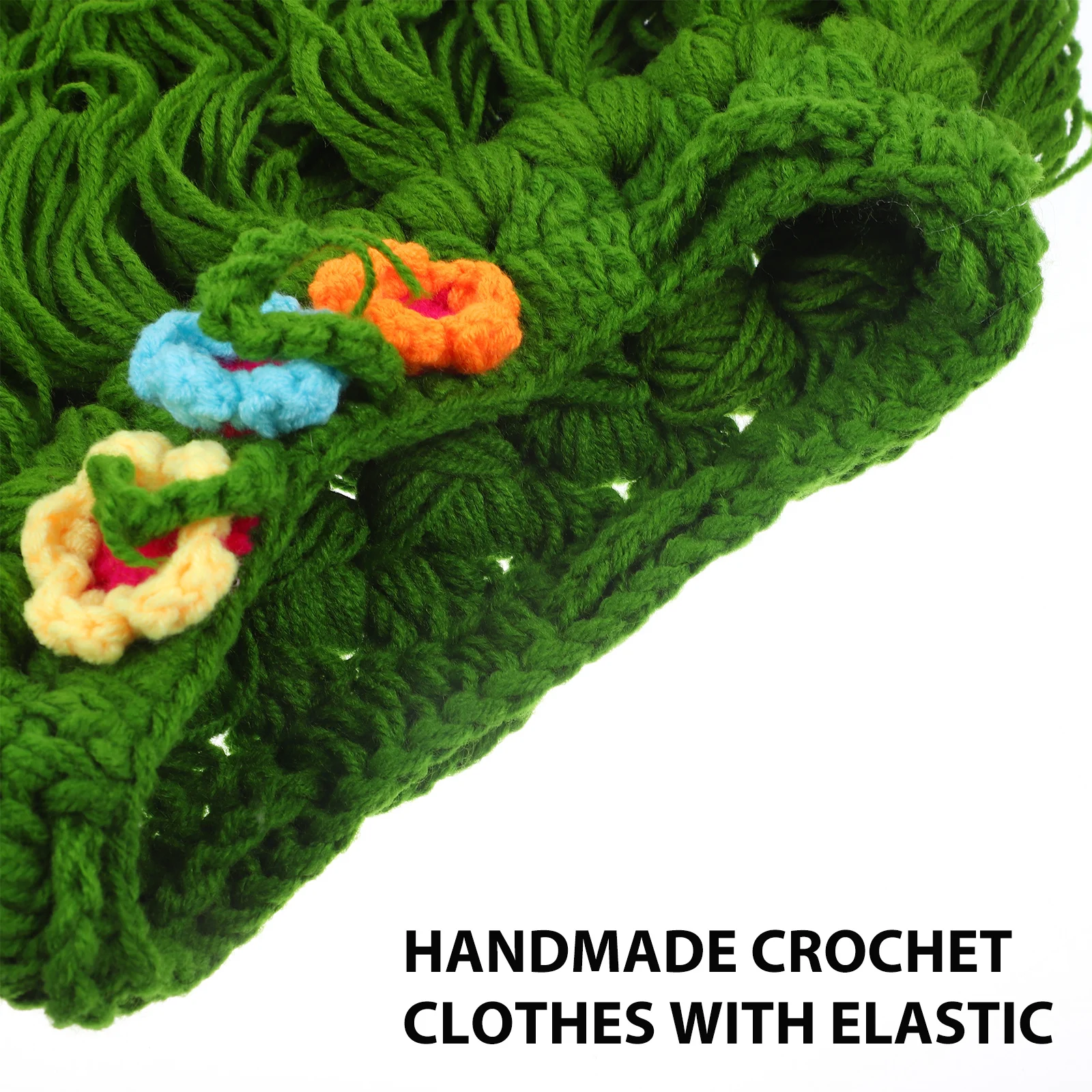 

3 Pieces Baby Girls Handmade Crochet Knit Hula Costume Set Photo Shoot Photography Clothes Newborn Baby Shower Gifts for Girls