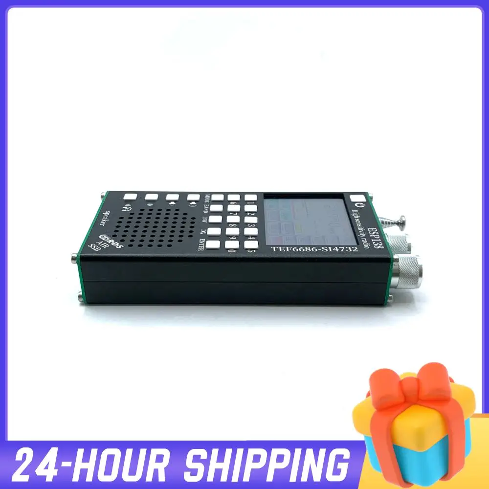 متعددة الوظائف مكبرات صوت بخاصية البلوتوث راديو RDS عرض البيانات استقبال ESP138 ESP32 SI4732 باليد راديو استقبال نوع C شحن