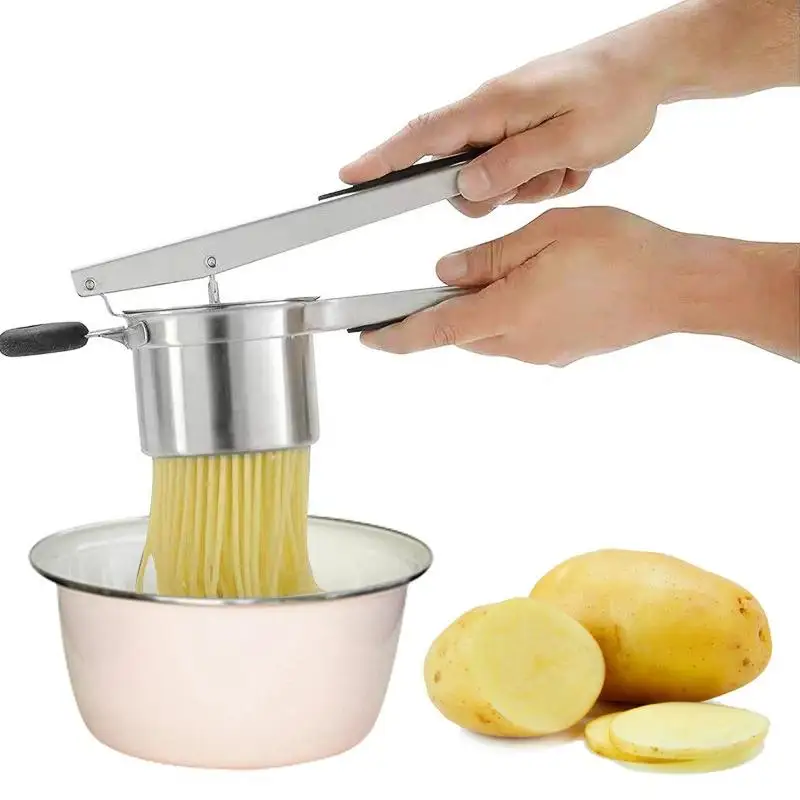 Potato Masher And Crusher.3 InterchangeableDiscsStainless Steel, For Fluffy Mashed Potatoes Potato Press, And Kitchen Tool 1PC