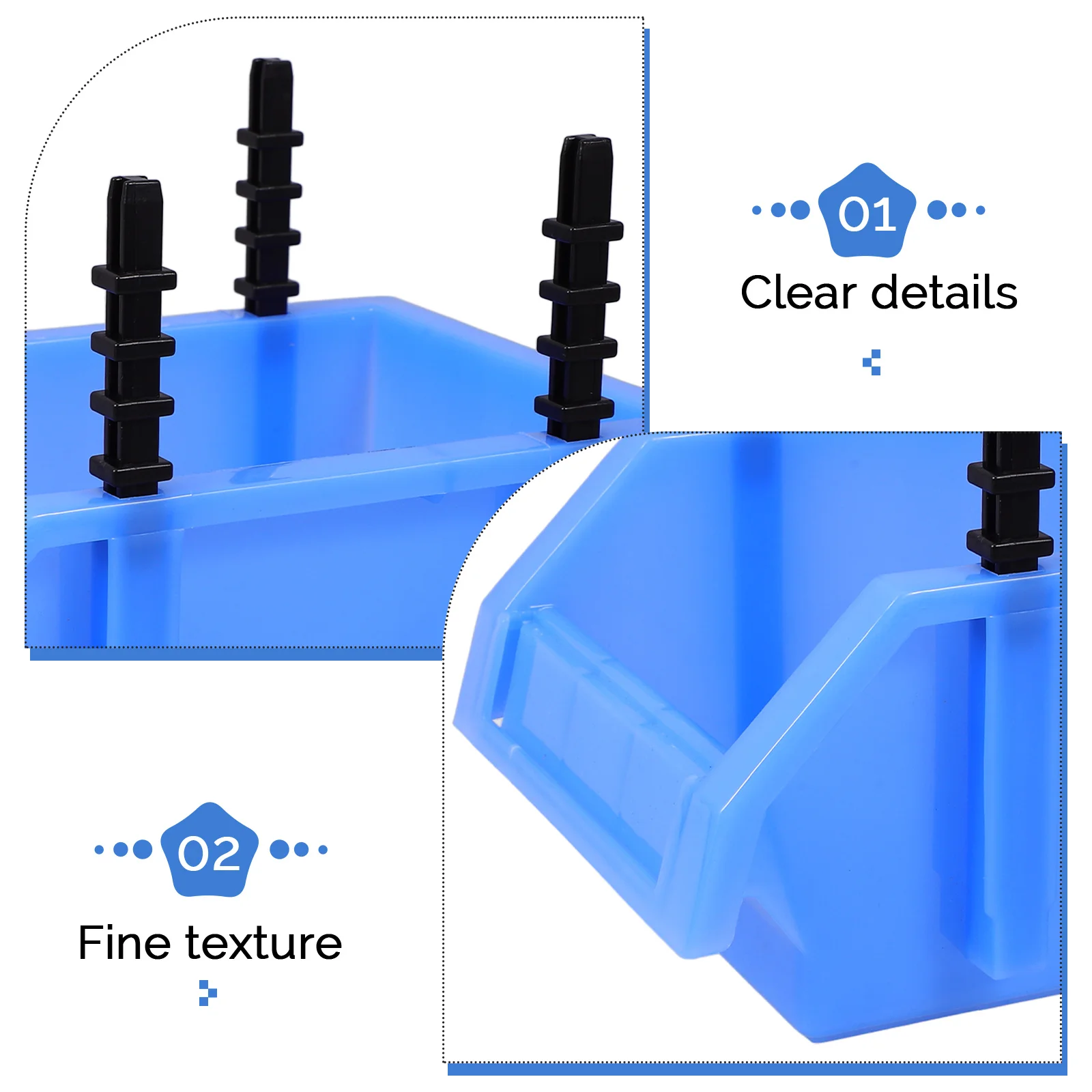 

Plastic Boxes Component Toolbox 180x120x80mm Blue Storage Containers Hardware Organizers Warehouse Supplies Nesting Shelf Bin