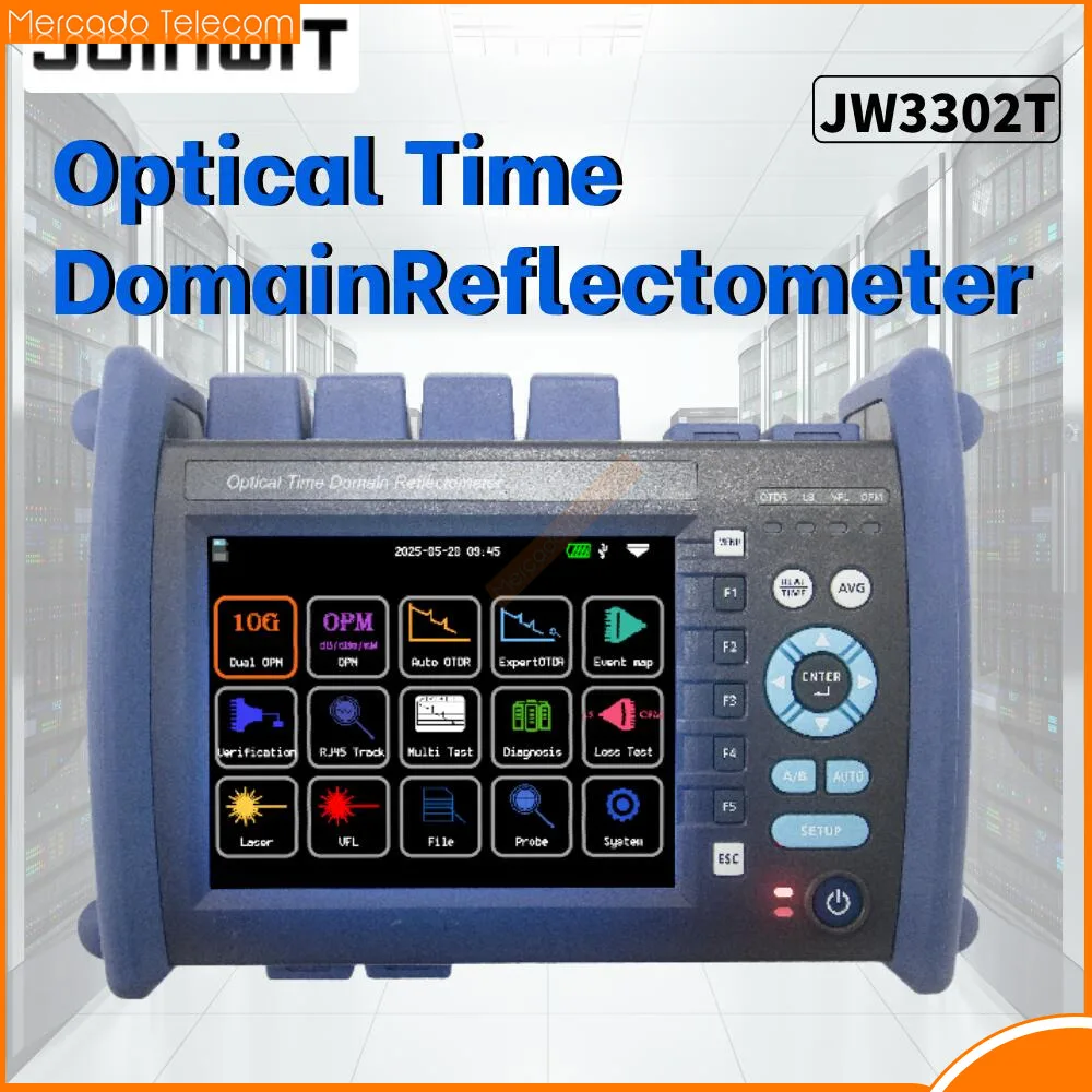 

Joinwit Multifunction OTDR JW3302T SM 1310/1550nm 32/30dbm,OPM Integrated VFL Touch Screen Optical Time Domain Reflectometer