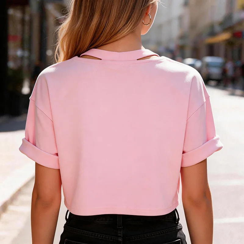 Women's Letter Print T-Shirt with Spiders and Spider Webs Design Short Sleeve Cropped T Shirt Sexy Y2k Crop Tops Clothes Outfit