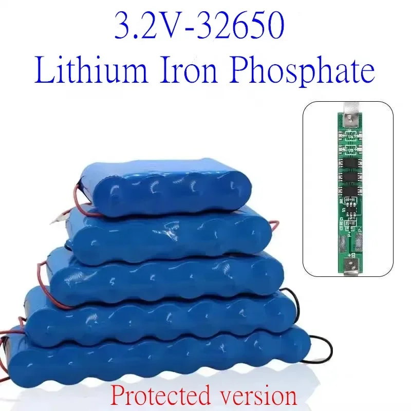 Nueva batería de litio 3.2V.32650, batería recargable de gran capacidad, batería de alumbrado público Solar, con Panel protector,