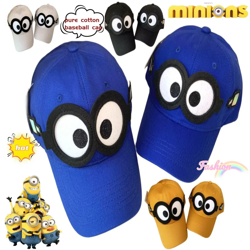 

Minion Baseball Cap Cute Fashion Cartoon Hourly Creative Kawaii Sun Protection Big Eye Sun Hat Birthday Gift for Friends