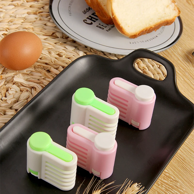 2 Pcs 5 Layers Bread Slicer Food-Grade Plastic Cake Bread Cutter Cutting Bread Knife Splitter Toast Slicer Kichen Baking