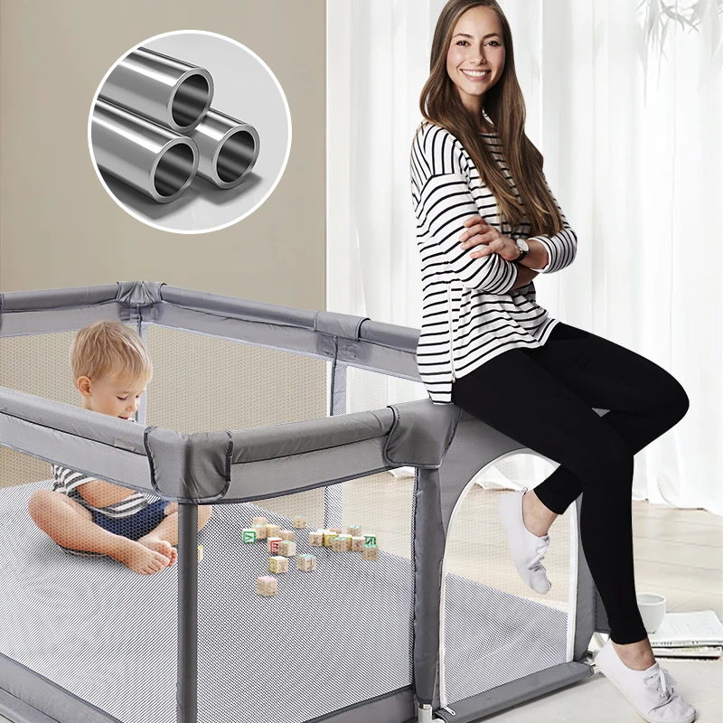 Baby Park Guardrail Fence Playground Safety Foldable Modular Child Bed Edge Protector Playpen For Kids