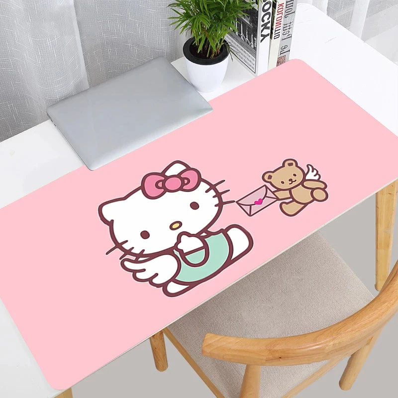 Kawaii Mauspad Hello Kitty Kawaii Anime Süßes Mädchen Gabinete Gamer Computer Schreibtischmatte Tastatur Pad PC Gaming Zubehör Mousepad