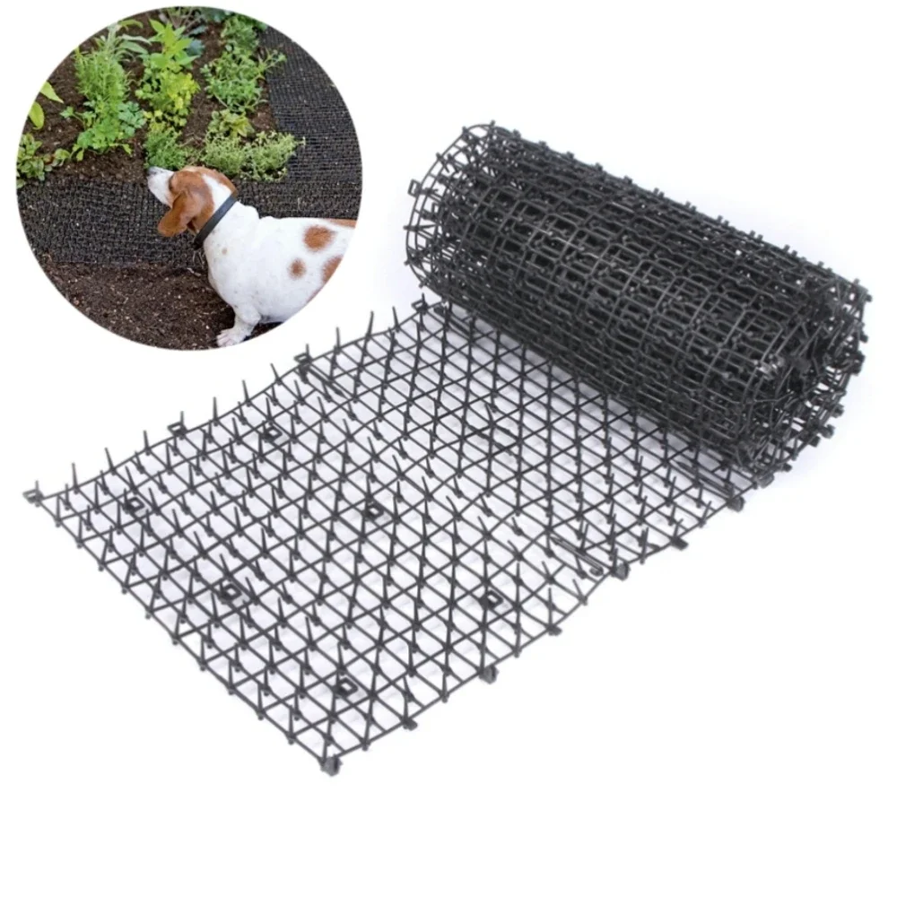 4M Garden Prickle Strip Dig Stop Cat Mat Repellent Deterrent Mat Spike Anti-Cat Dog Portable Outdoor Garden Supplies