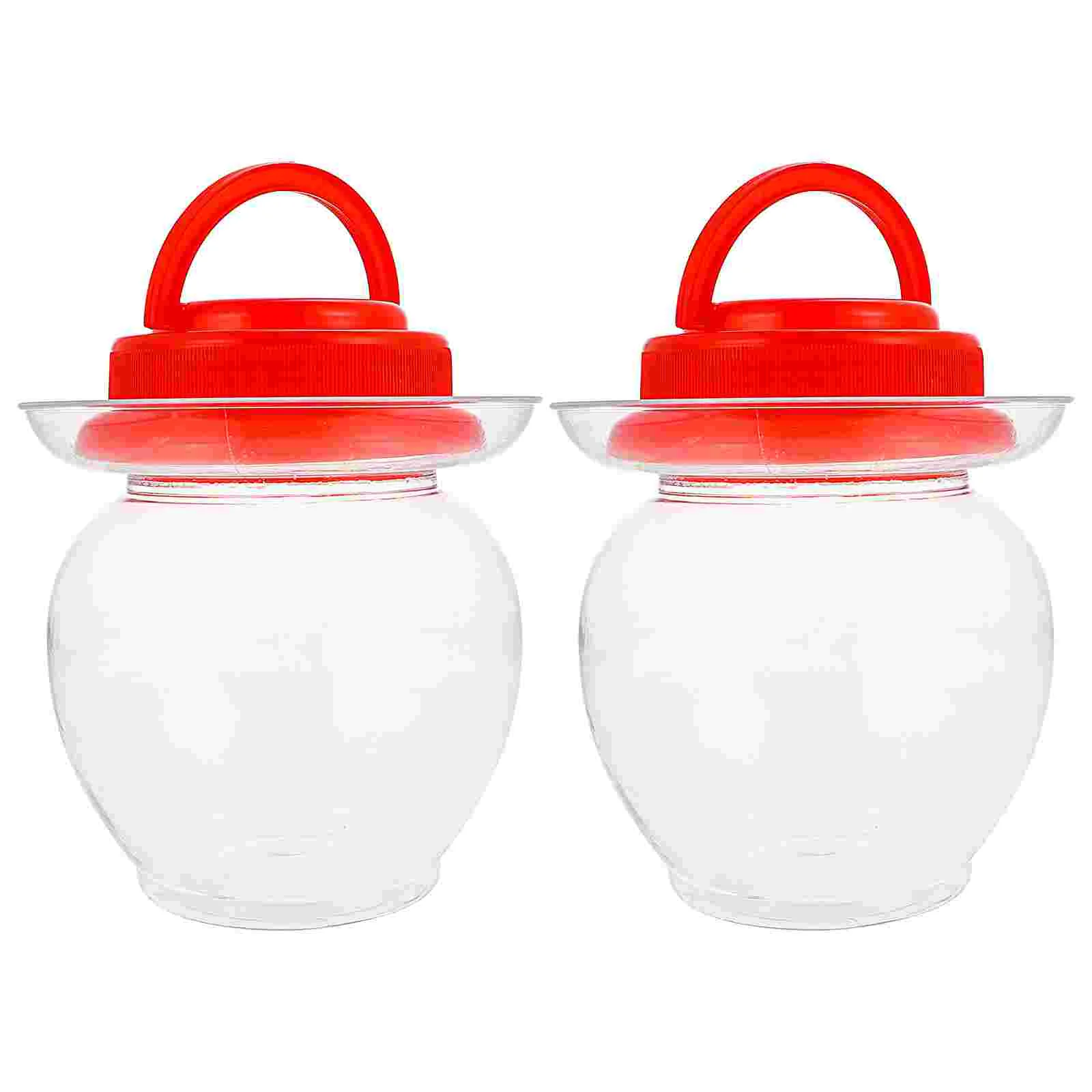 2 Pcs Storage Jar Pickle Fermentation Containers for Kitchen The Pet Tank Chinese