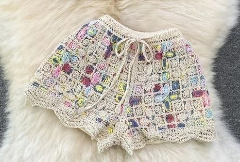 夏メンズかぎ針ショーツファムカジュアルビーチショーツウーマンショートパンツ