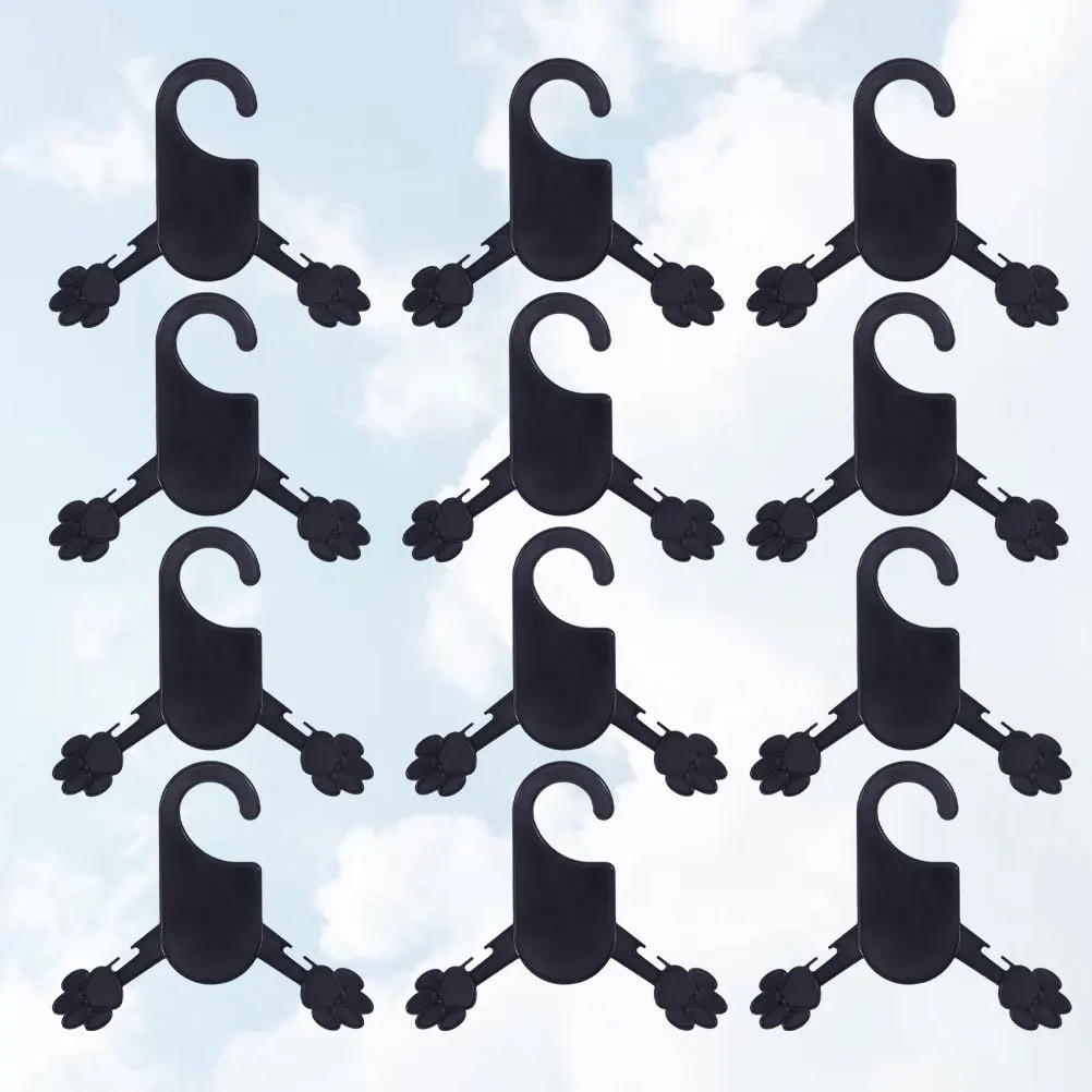

12Pcs Plastic Pet Clothes Hanger Sturdy Rack for Drying Cat Dog Clothes Balcony Organizer Space Saving Pet Costume Rack