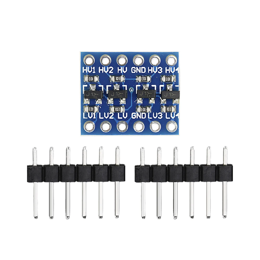 4-Channel 3V / 5V Level Bidirectional Converter Module 4 MOS Tubes With Indicator For UART, IIC, 1-wire, SPI Signal Conversion