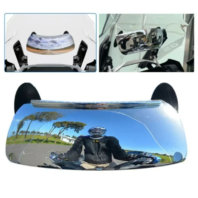 Motorcycle Windscreen 180 Degree Blind Spot Mirror Wide Angle Rearview Mirrors Small Rear View Mirror For BMW Yamaha Honda