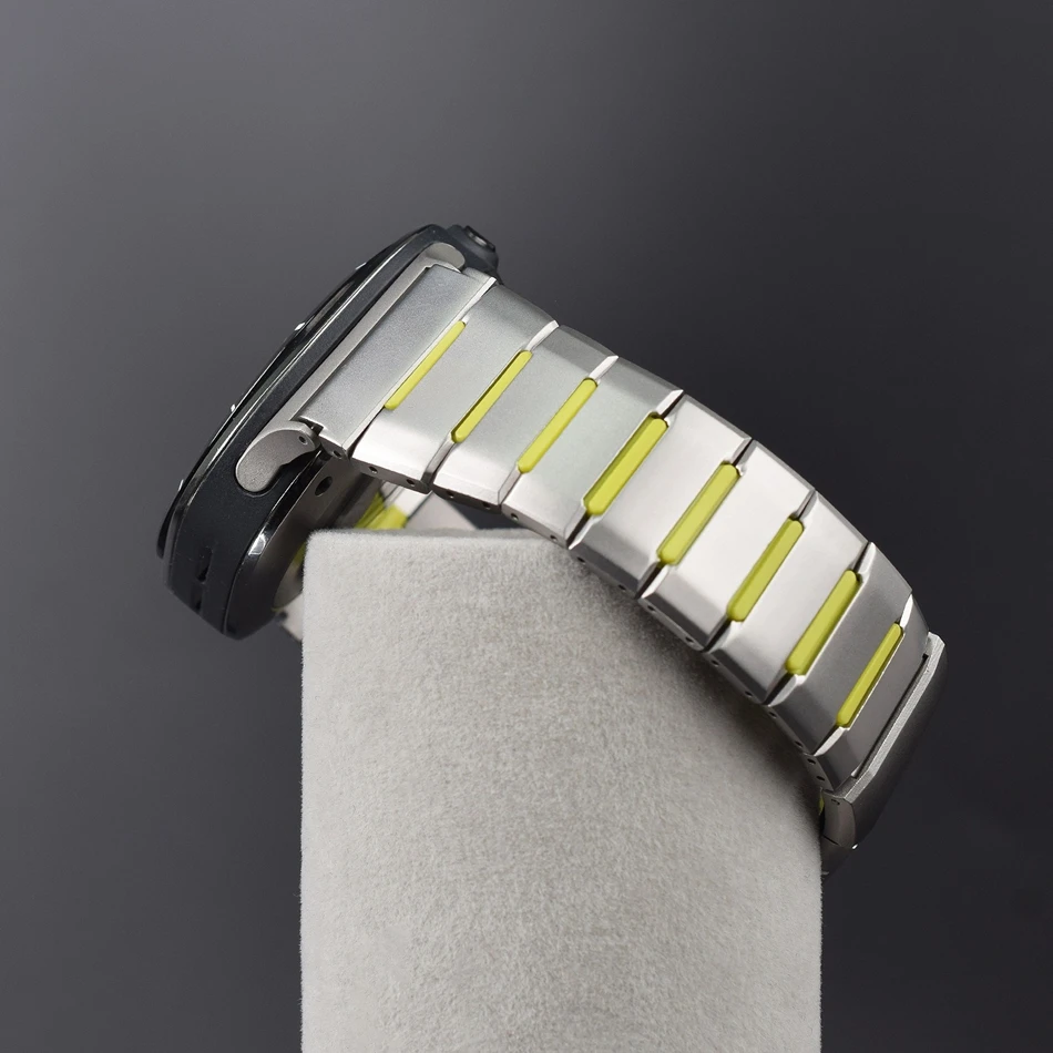 22MM Stainless Steel Rubber Two-tone Watch Band For Samsung Galaxy Watch Ultra 2025 47mm 9 8 Classic 7 6 40/44/46mm Garmin Strap