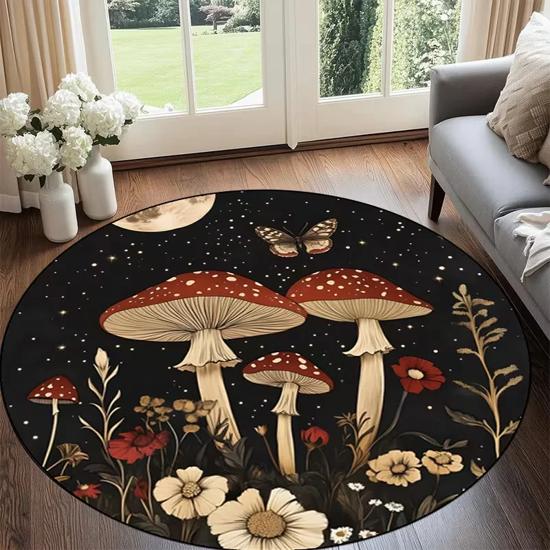 Vintage Moon Mushroom Butterfl - Desk Setup Dark ulasan dan harga