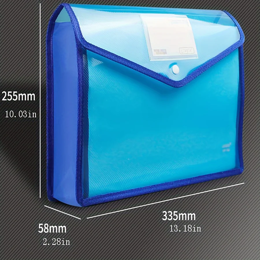 A4 file storage bags & folders, transparent storage and organization bags with labels