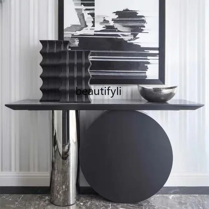 

LJYMarble Hallway Storage Rack Modern Light Luxury Minimalist Small Apartment Home Living Room Storage Rack