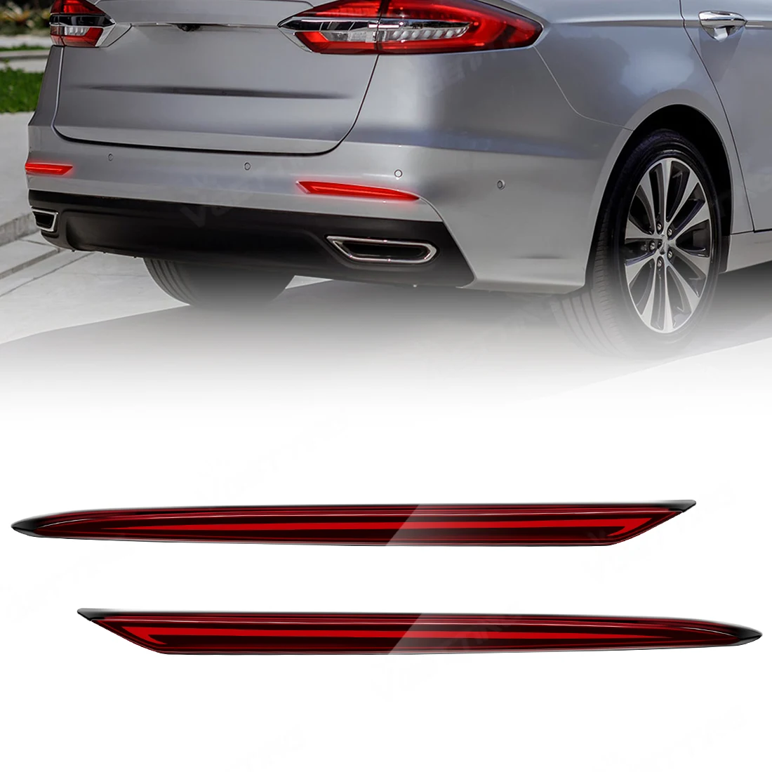 

Car Rear Bumper Reflector Light For Ford Fusion Mondeo 2019 2020 2021 2022 3-Function Rear Brake Lamp Sequential Turn Signal 12V