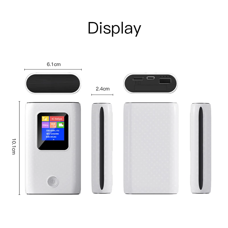 KuWfi Router 4G LTE 150Mbps Mini, Router Hotspot ponsel luar ruangan 6000mah nirkabel Wifi, Modem portabel Slot kartu Sim