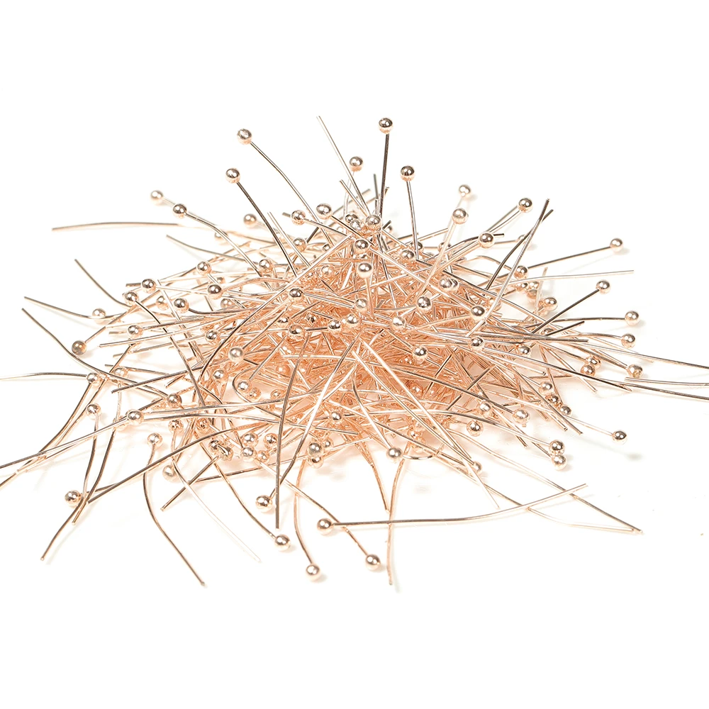 Wholsale 200pcs/lot 18 20 24 40 35 40 mm Bronze Metal Ball Head Pins for DIY Jewelry Making Head Pins Findings Pins Supplies