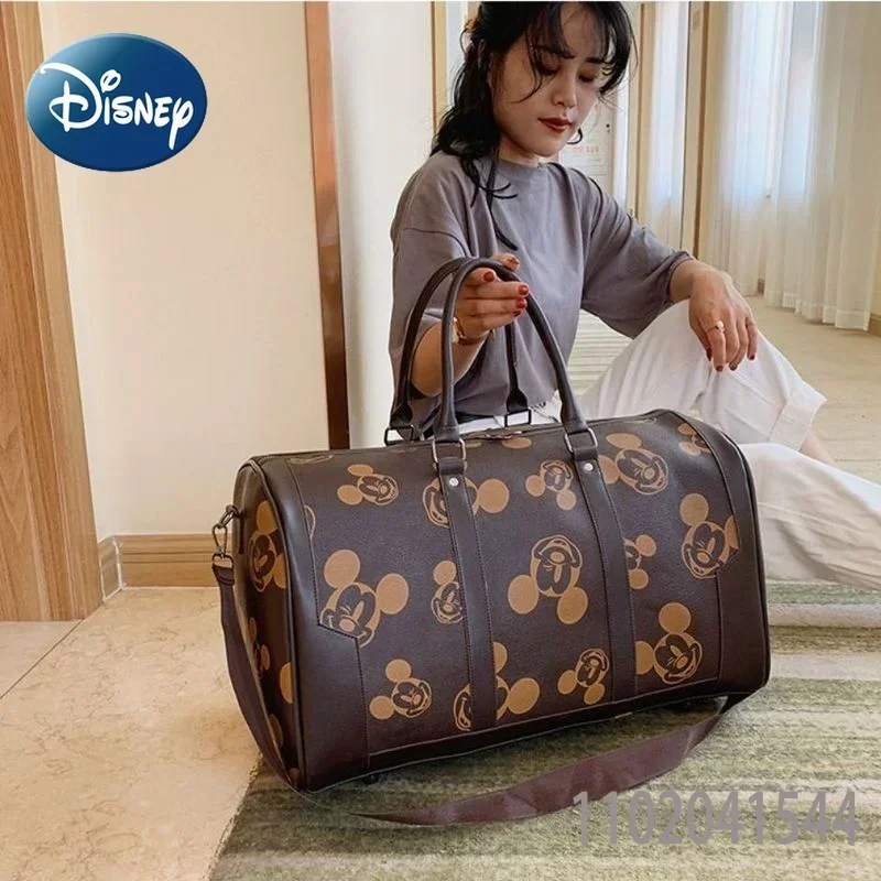 Disney-bolso de viaje de Mickey Mouse para mujer y hombre, bolsa de equipaje Unisex de gran capacidad, de diseñador de lujo, para gimnasio, a la moda