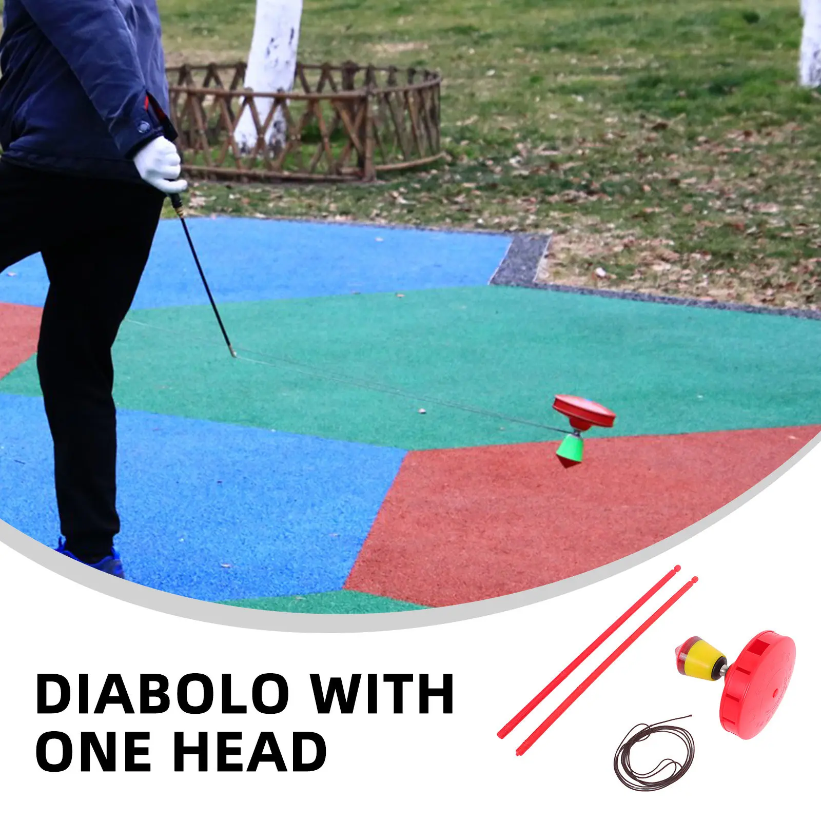 

1Set Diabolo Single-End Shock Absorbing Multi-Bearing Stable Rotation Outdoor Juggling Chinese Traditional Yoyo Beginner Hand