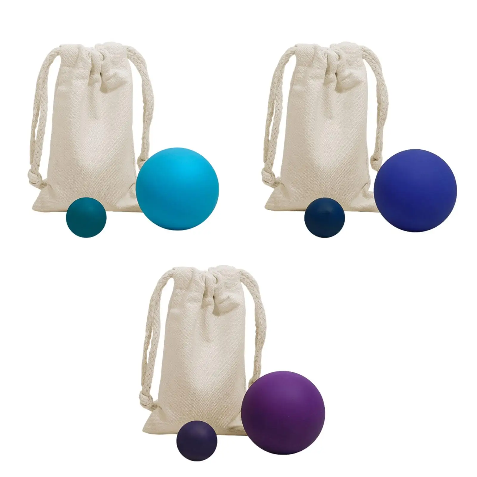 2 Pieces Massage Balls Fasciitis Balls Equipment Portable Back Massage with Storage Bag Yoga Balls for Gym Sports Body