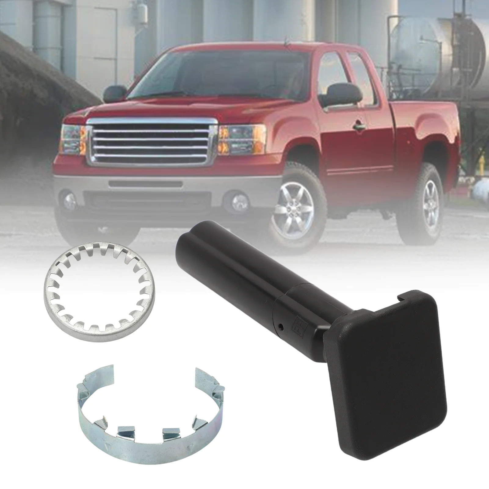 15182986 Tube Spare Tire Carrier Lock Cylinder Cover Tire Retainer Ring Kit for 1999-2013 Sierra Silverado Pickup 1500 2500 3500