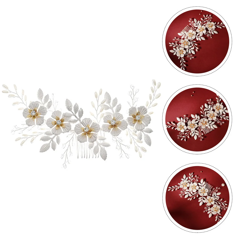 

1Pcs Crystal Hair Comb Bridal Elegant Hair Accessory Wedding Dress Headdress Festival Banquet Party