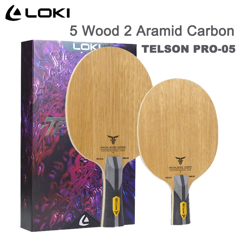racchetta-da-ping-pong-loki-telson-pro-05-5-strati-di-legno-e-2-strati-di-carbonio-aramidico-racchetta-offensiva-per-attacco-veloce