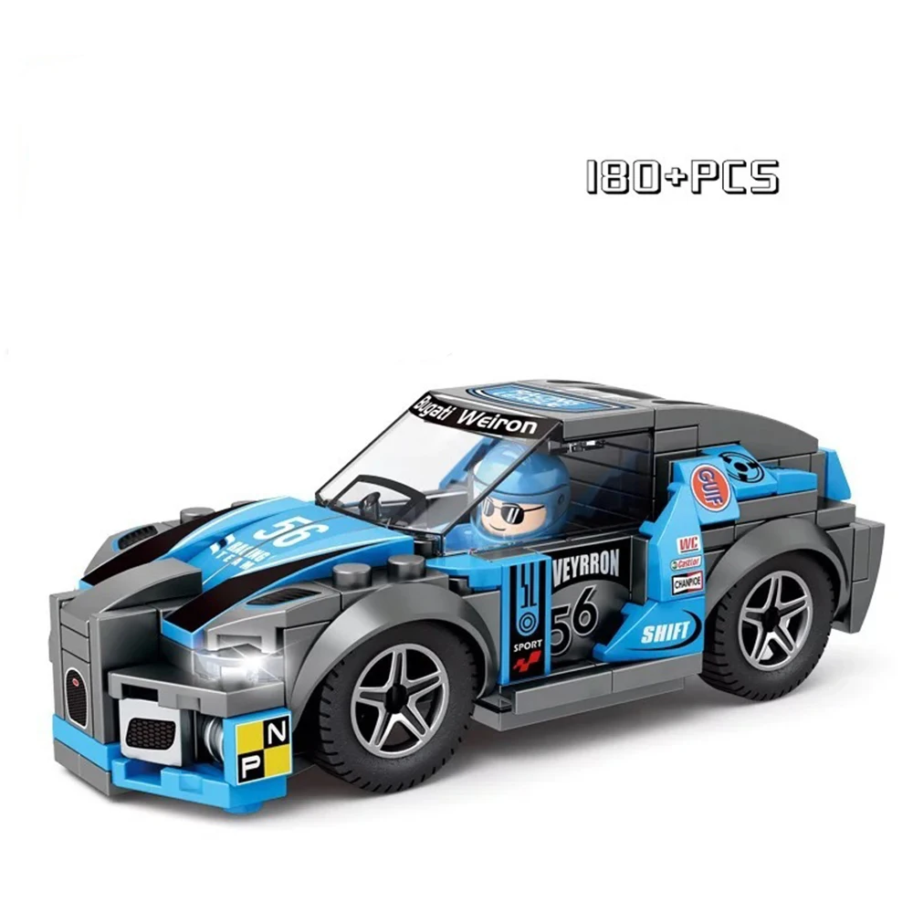 Rennwagen Speed Champions Sport Bausteine Ziegel klassische Rallye Super Racer F1 große Spielzeuge Weihnachts geschenke für Kinder