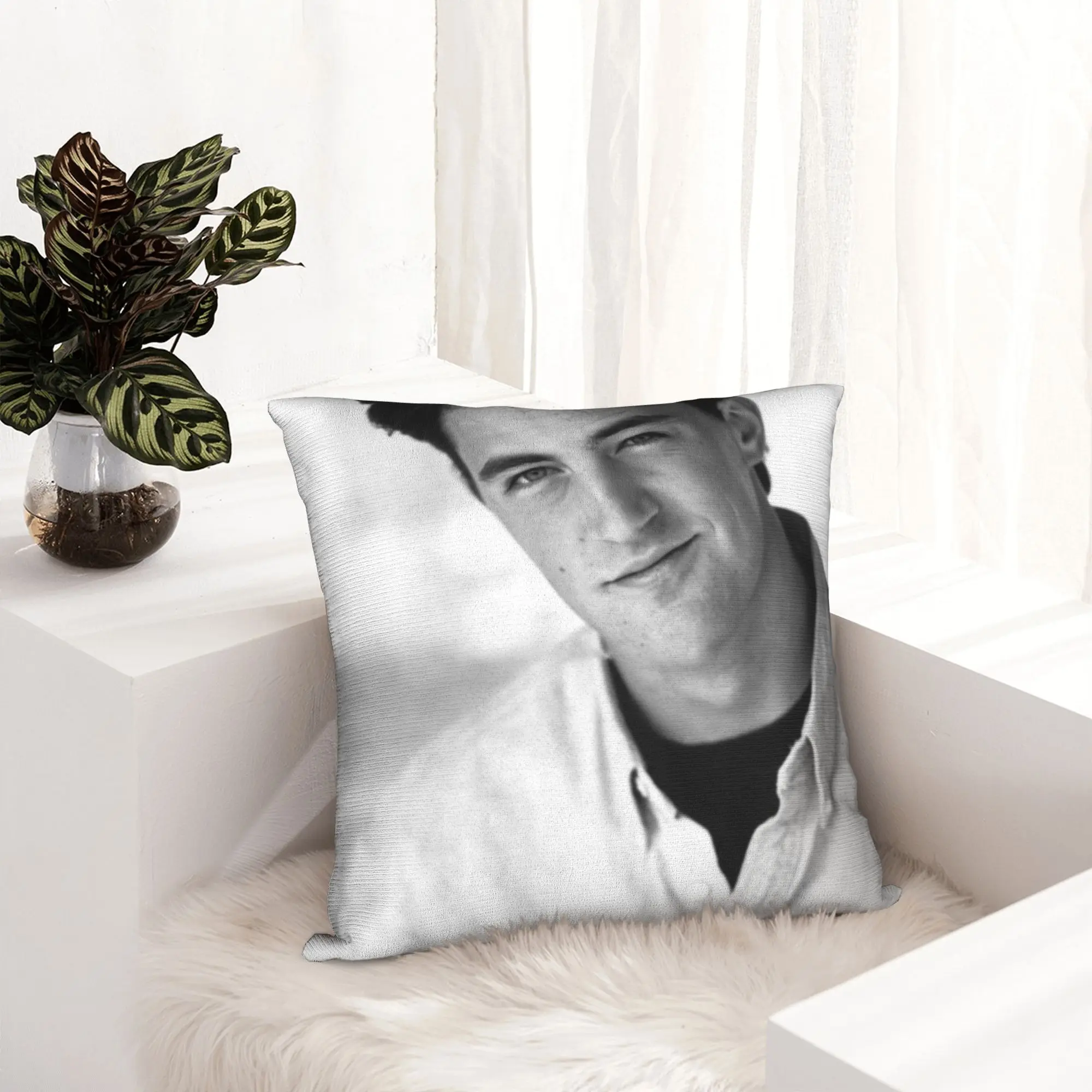Matthew Perry Friends TV Pillowcase Printed Polyester Cushion Cover Decoration  Pillow Case Cover Bed Zippered 40*40cm