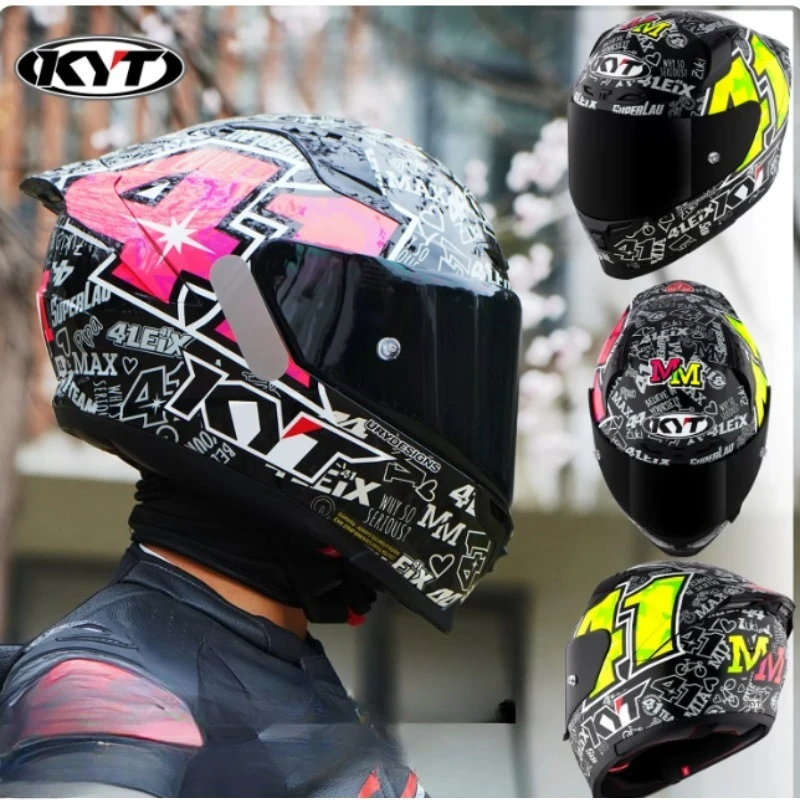 KYT Upgrade Motorcycle Helmet ECE Certification Professional Motobike Capacete Full Helmet Track Racing Casco
