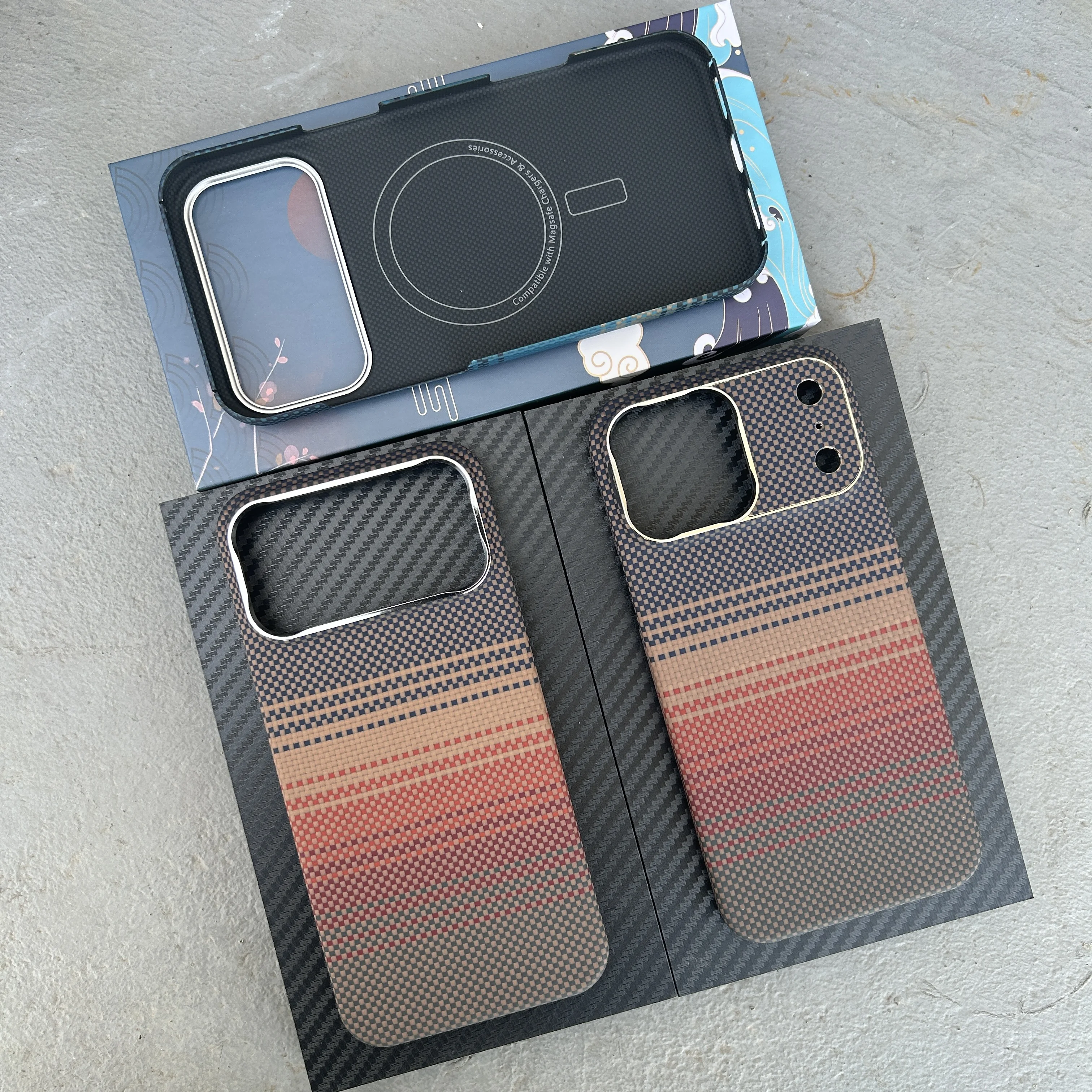 

For Magsafe Magnetic carbon fiber Case For iPhone 17 16 15 14 13 pro max case Thin Aramid fiber cover for iPhone 17 16 15 14 pro