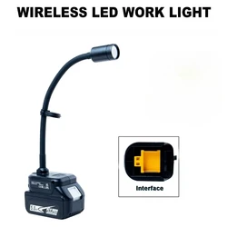 1PCS Portable Machine Work Lamp Flexible Gooseneck LED Light For Maikta 18V Li-ion Battery For Workbench Lathe table lamp