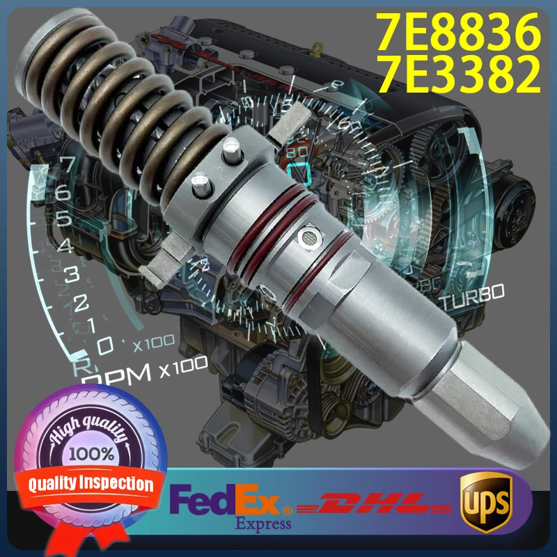 

1pcs 7E-8836 7E-3382 High Quality Diesel Fuel Injector 7E8836 7E3382 Common Rail Injector for Caterpillar CAT 3508 3512 Engine