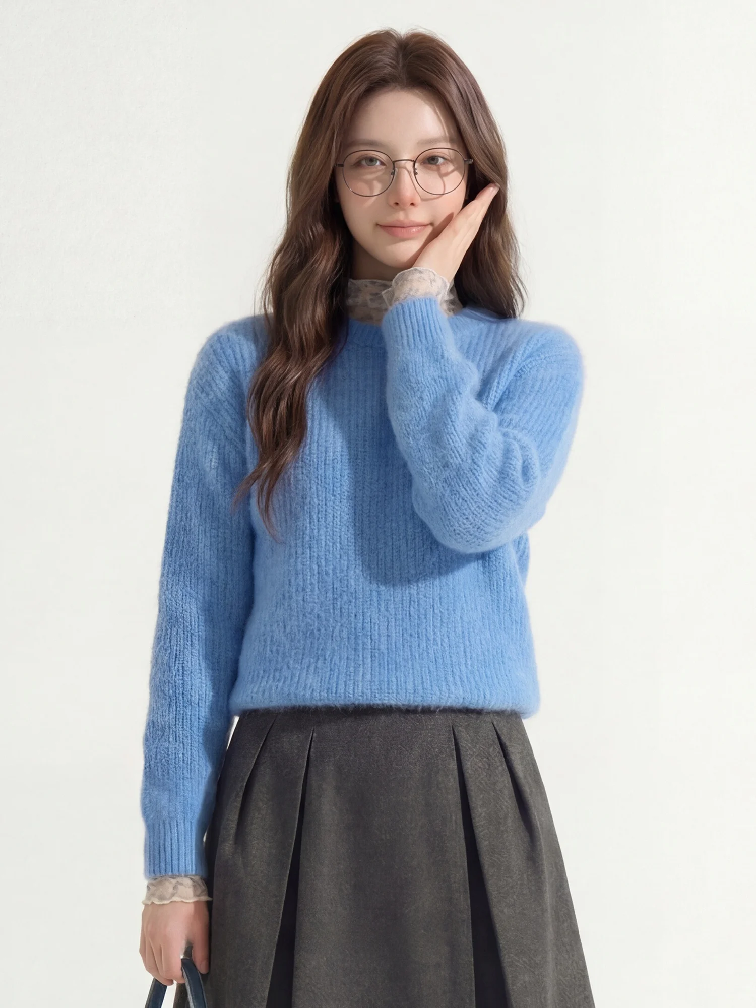 

Loose Korean Sle Women's Knitted Sweater oulder off Turtlene Long Sve Thiened Winter Outerwear Camere Sweater