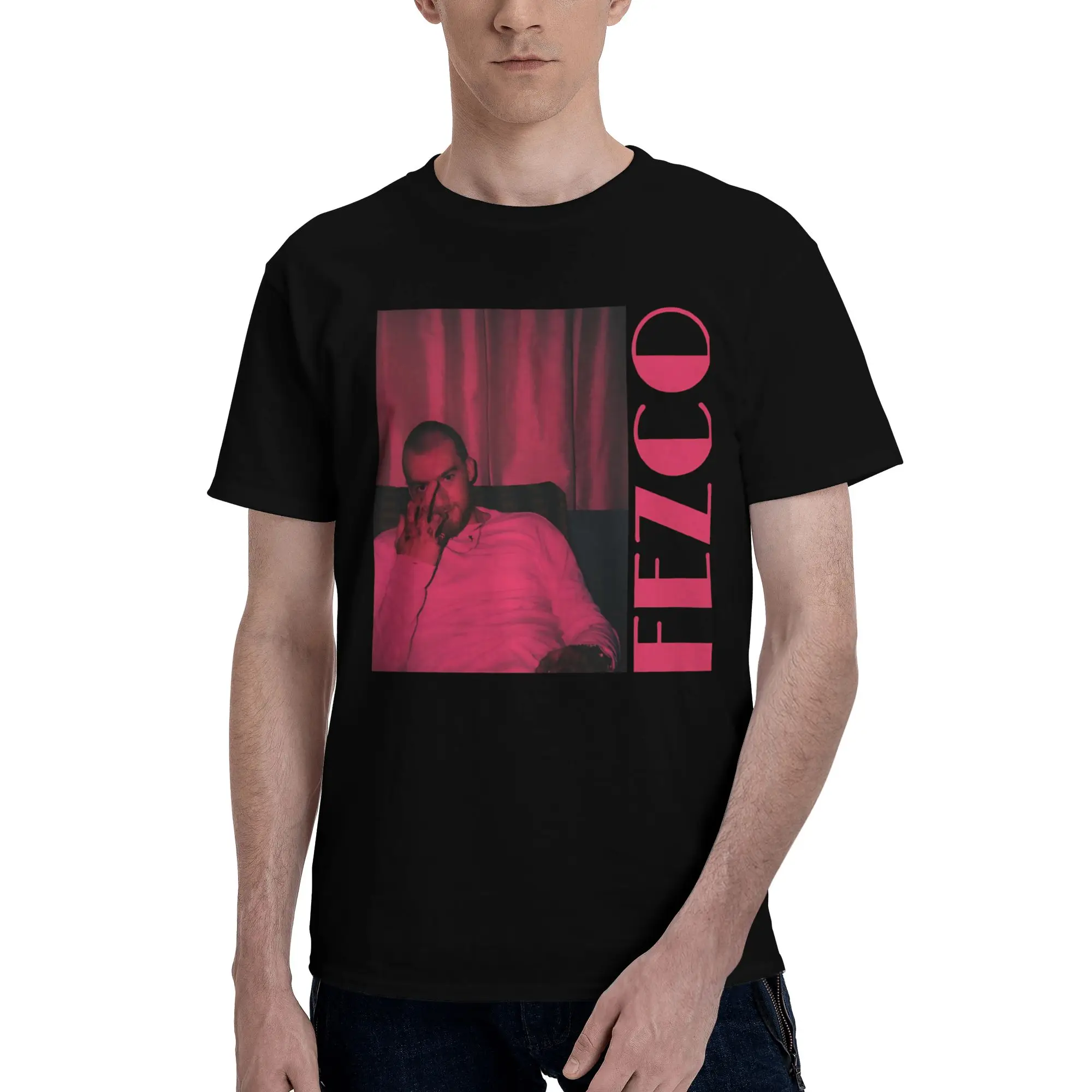 Printed Fezco Fez Angus Cloud T Shirt For Unisex  Pure Cotton T-shirts Short Sleeve Tops